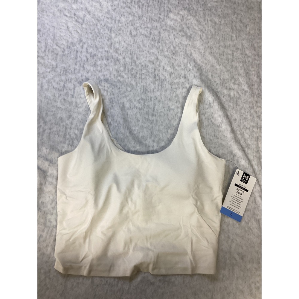 Members Mark Womens Everyday Active Tank White LBSS22532-B Size‎ L NWT